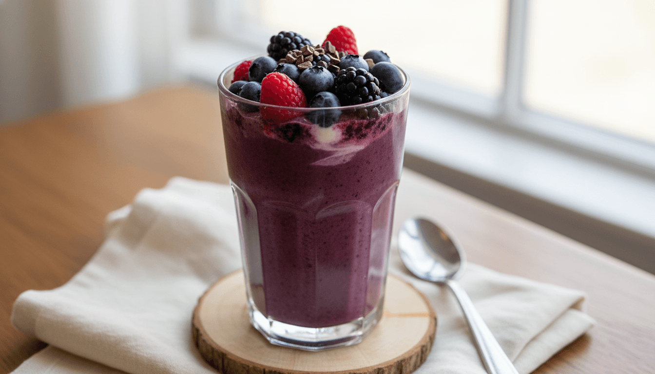 Berry coffee smoothie