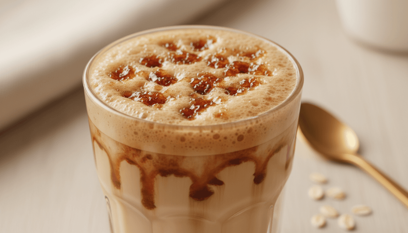 Brown sugar oat milk latte