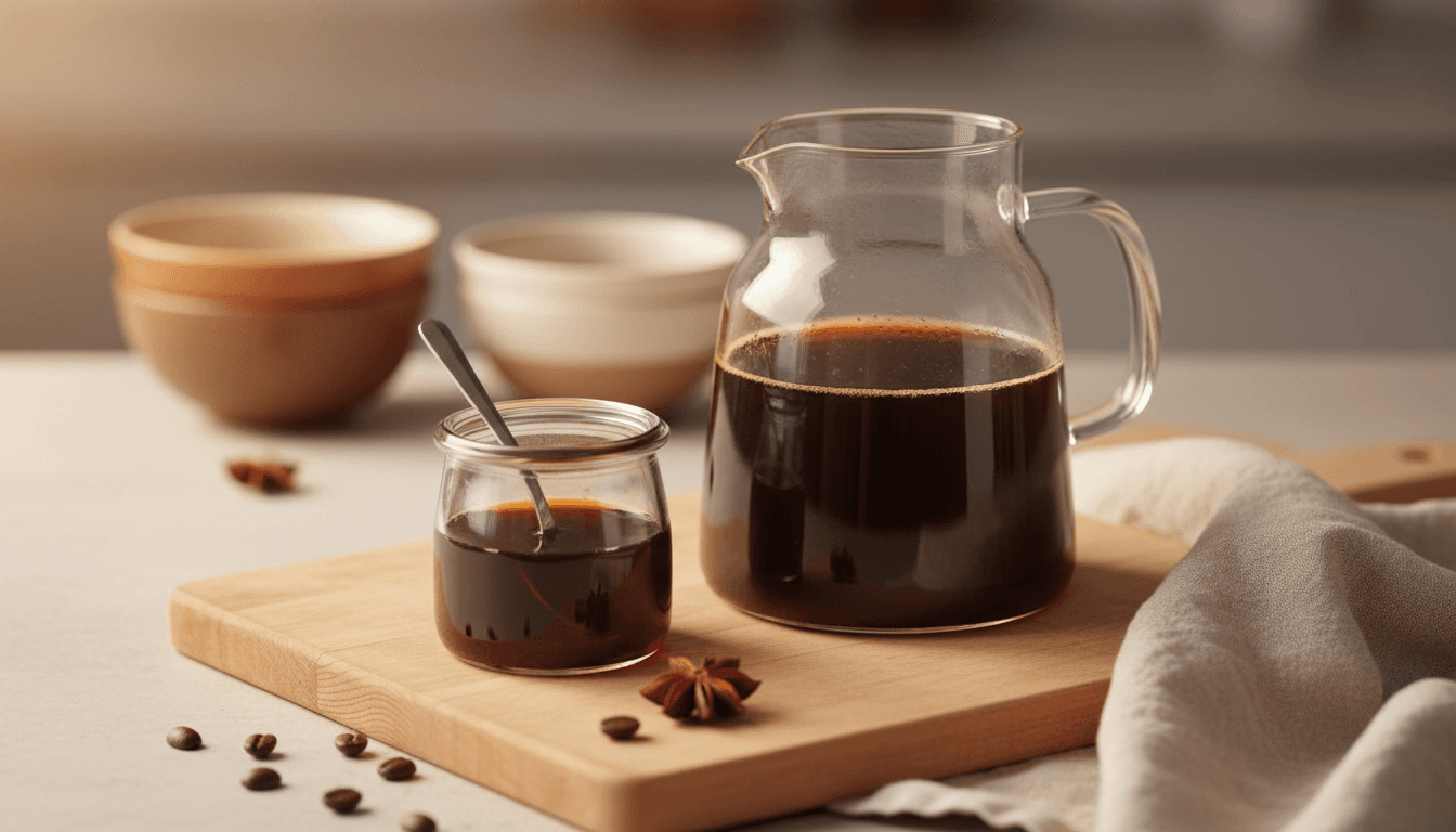 Coffee concentrate in jar