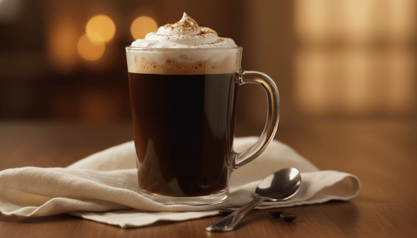 Kahlua coffee with whipped cream