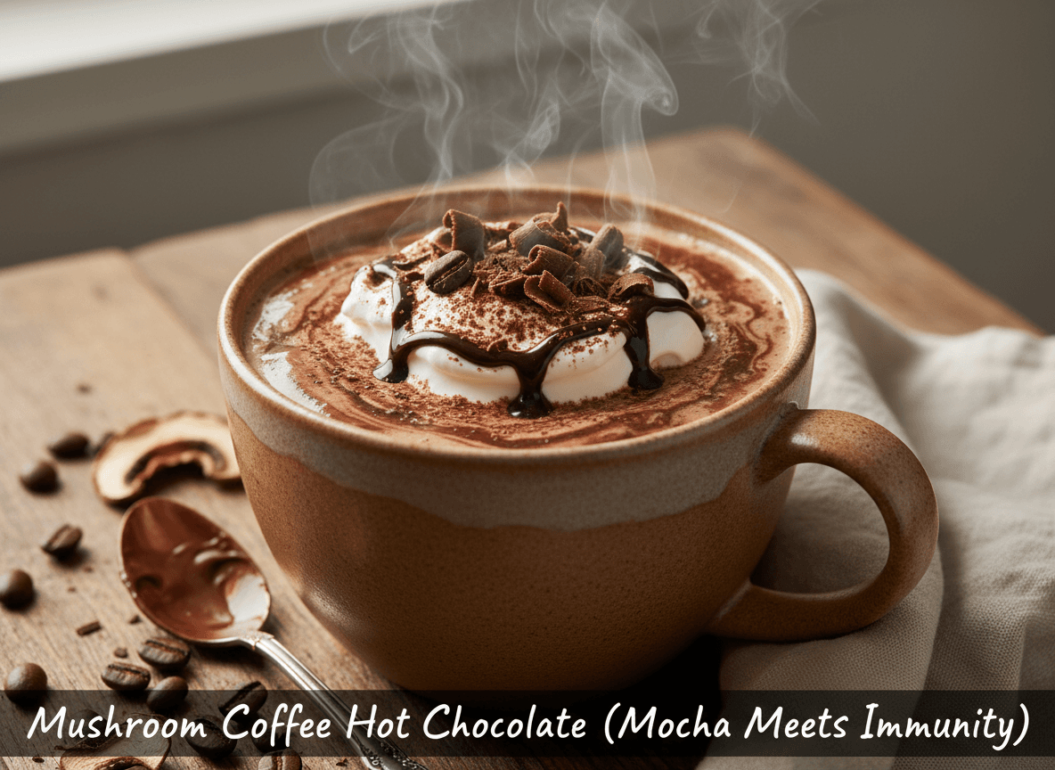 Mushroom Coffee Hot Chocolate (Mocha Meets Immunity)