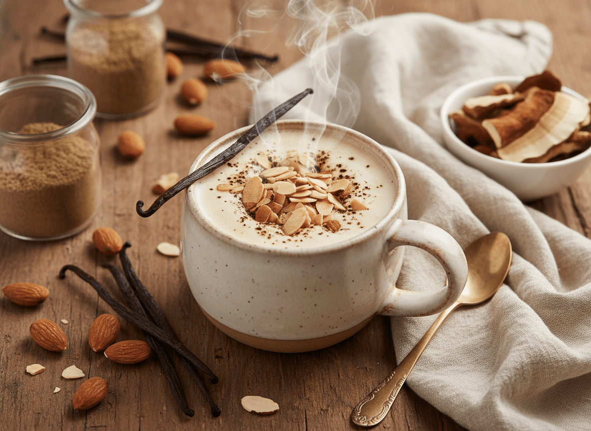 Vanilla Almond Mushroom Latte: A Weekend Treat
