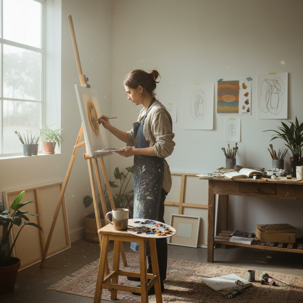 Creative flow with mushroom coffee