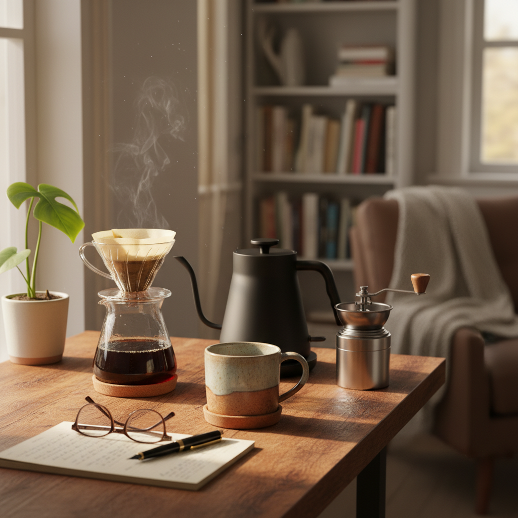 Essential items for a mushroom coffee morning ritual