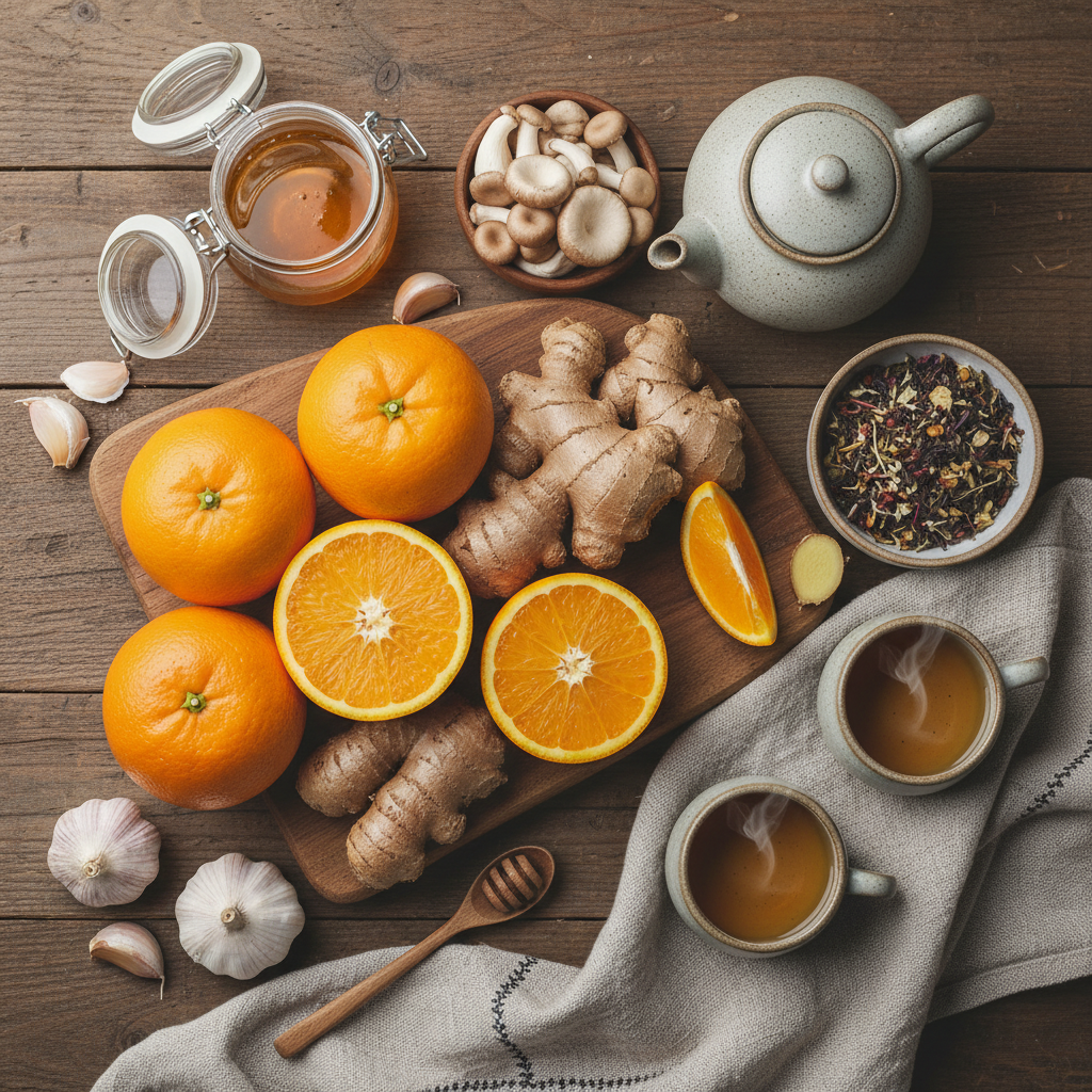 Immune-boosting foods and mushroom coffee