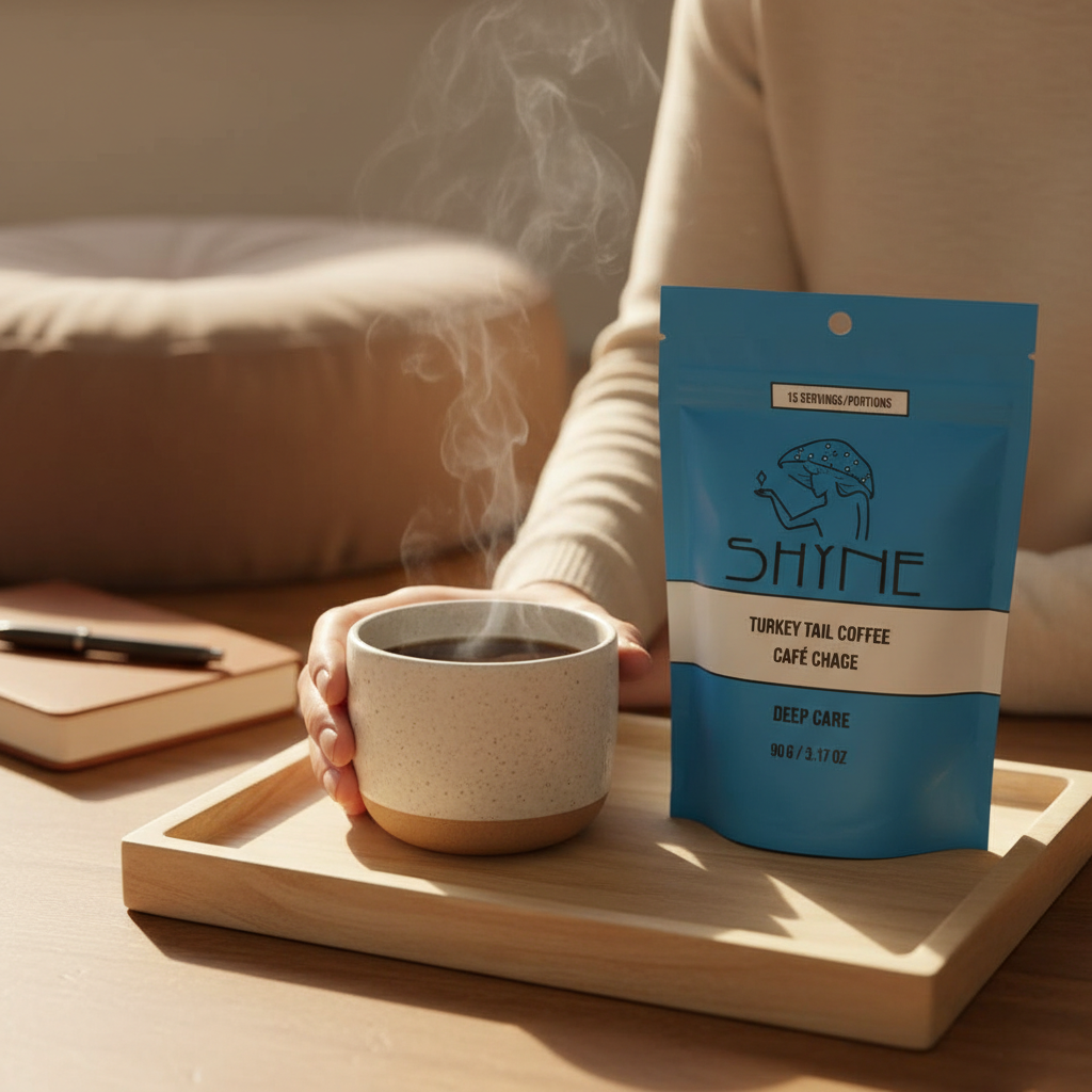 Shyne mushroom coffee product