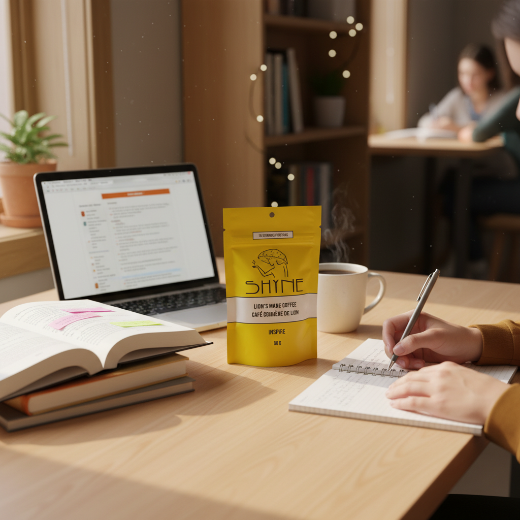 Shyne mushroom coffee product