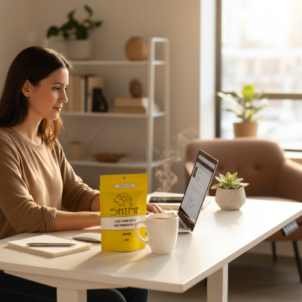 Shyne mushroom coffee product